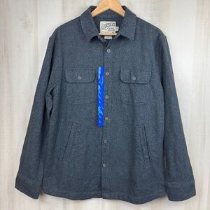 NWT Grayers Men’s Heavyweight Shirt Jacket Shacket Gray Black Pockets Sz Large